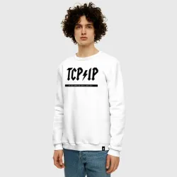 Мужской свитшот хлопок TCP/IP Connecting people since 1972 - фото 2