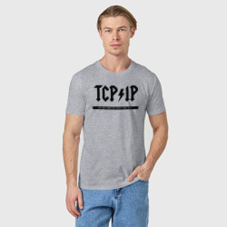 Мужская футболка хлопок TCP/IP Connecting people since 1972 - фото 2