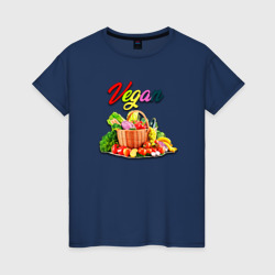 Вегетарианский набор – Женская футболка хлопок с принтом купить со скидкой в -20%