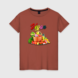 Вегетарианский набор – Женская футболка хлопок с принтом купить со скидкой в -20%