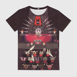 Женская футболка 3D Культ ягнёнка в сборе - Cult of the lamb