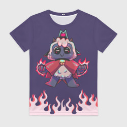 Женская футболка 3D Позитивная овечка - Cult of the lamb