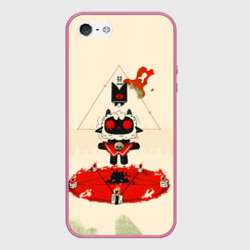 Чехол для iPhone 5/5S матовый Cult of the lamb art