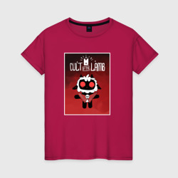 Женская футболка хлопок Cult of the lamb арт