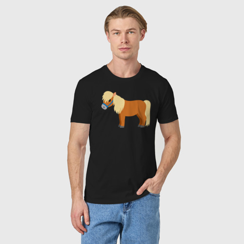 Мужская футболка хлопок с принтом Маленький пони, фото на моделе #1