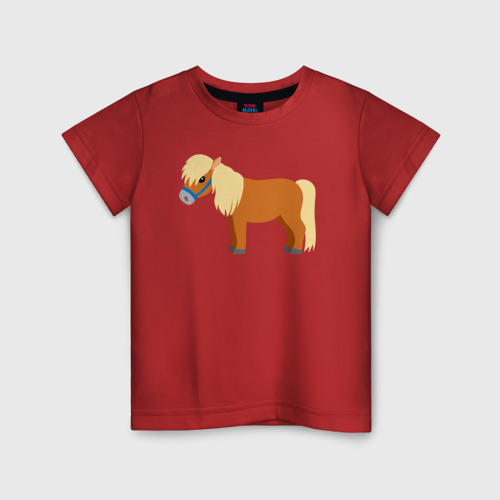 Детская футболка хлопок с принтом Маленький пони, вид спереди #2