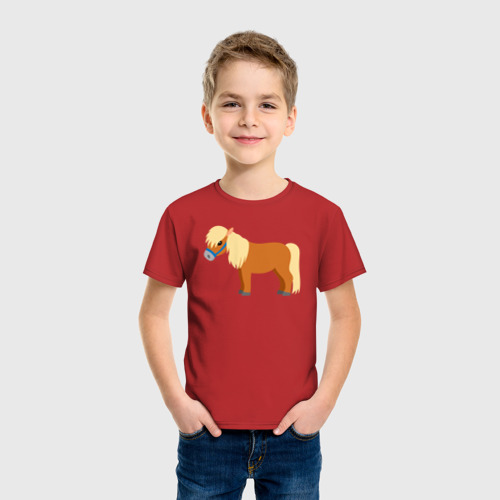 Детская футболка хлопок с принтом Маленький пони, фото на моделе #1
