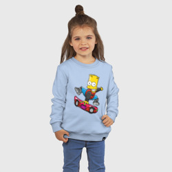 Детский свитшот хлопок Барт Симпсон на ховерборде - фото 2
