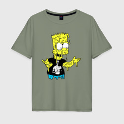Плавящийся Барт Симпсон - стилизация – Мужская футболка хлопок Oversize с принтом купить со скидкой в -16%