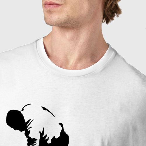 Мужская футболка хлопок Олдскул дизлайк, цвет белый - фото 6