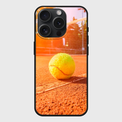 Чехол силиконовый для Apple iPhone 15 Pro матовый Теннис - рассвет