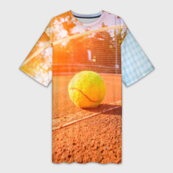 Платье-футболка 3D Теннис - рассвет