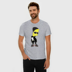 Мужская футболка хлопок Slim Барт Симпсон в тёмных очках - фото 2