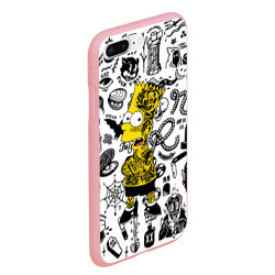 Чехол для iPhone 7Plus/8 Plus матовый Барт Симпсон весь в татухах - Hype - фото 2