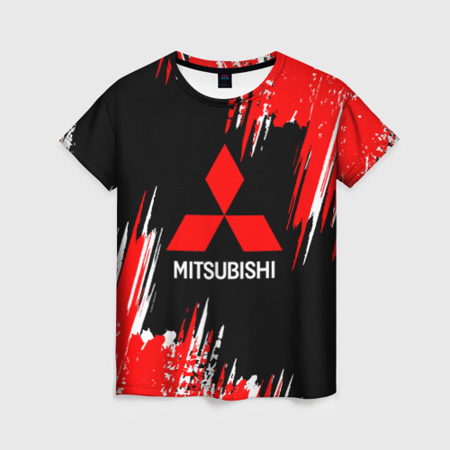 Женская футболка 3D Mitsubishi - краска, цвет 3D печать