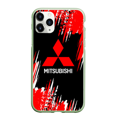 Чехол для iPhone 11 Pro матовый с принтом Mitsubishi - краска, вид спереди #2