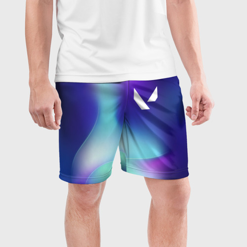 Мужские шорты спортивные Valorant northern cold, цвет 3D печать - фото 3