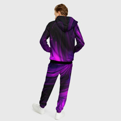 Костюм с принтом Skillet violet plasma для мужчины, вид на модели сзади №2. Цвет основы: черный