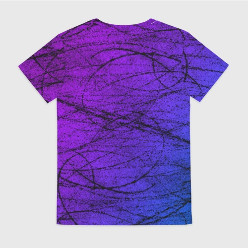 Женская футболка 3D с принтом Обидеть Лизу может каждый, не каждый может убежать, вид сзади #1