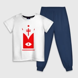 Детская пижама с белой футболкой Око - Cult of the lamb