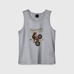 Детская майка хлопок 2 колеса навсегда - Мотокросс