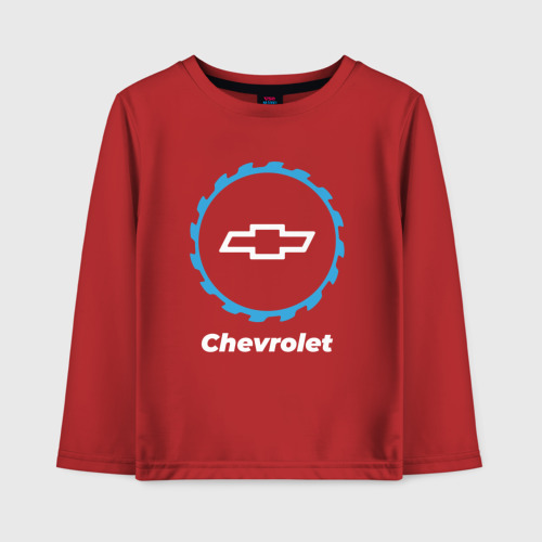 Детский лонгслив хлопок Chevrolet в стиле Top Gear, цвет красный