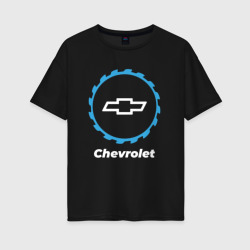 Женская футболка хлопок Oversize Chevrolet в стиле Top Gear