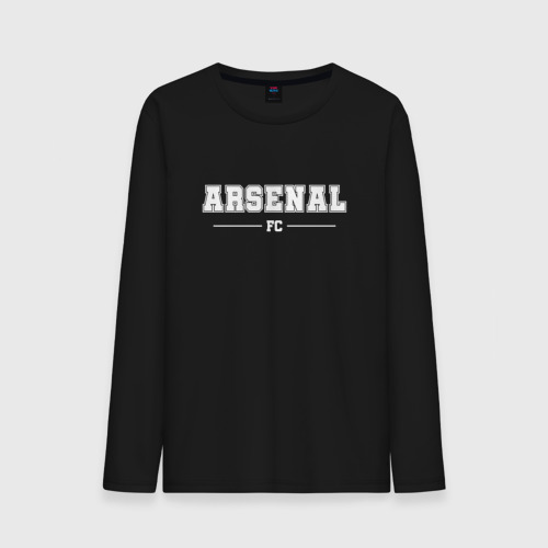 Мужской лонгслив хлопок Arsenal football club классика, цвет черный