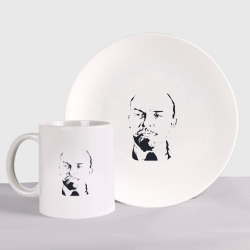 Набор: тарелка + кружка Владимир Ленин