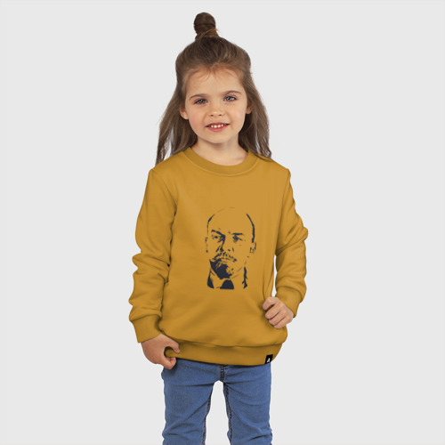 Детский свитшот хлопок с принтом Владимир Ленин, фото на моделе #1