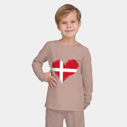 Детская пижама с лонгсливом хлопок Сердце - Дания - фото 2