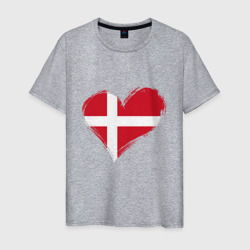 Мужская футболка хлопок Сердце - Дания