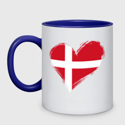 Кружка двухцветная Сердце - Дания
