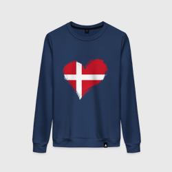 Женский свитшот хлопок Сердце - Дания