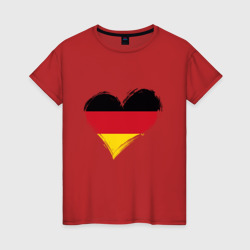 Женская футболка хлопок Сердце - Германия