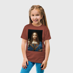 Детская футболка хлопок Спаситель мира Леонардо Да Винчи около 1500 - фото 2