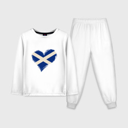 Детская пижама с лонгсливом хлопок Сердце - Шотландия