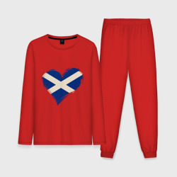 Мужская пижама с лонгсливом хлопок Сердце - Шотландия
