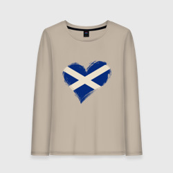 Женский лонгслив хлопок Сердце - Шотландия