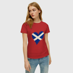Женская футболка хлопок Сердце - Шотландия - фото 2