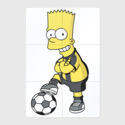 Магнитный плакат 2Х3 Барт Симпсон - крутой футбольный форвард