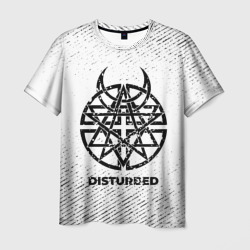 Disturbed с потертостями на светлом фоне – Мужская футболка 3D с принтом купить со скидкой в -26%