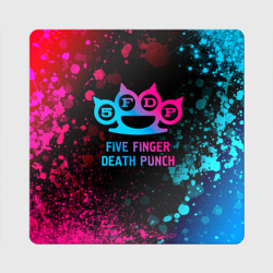 Магнит виниловый Квадрат Five Finger Death Punch - neon gradient