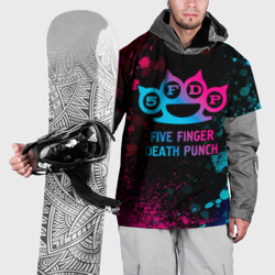 Накидка на куртку 3D Five Finger Death Punch - neon gradient