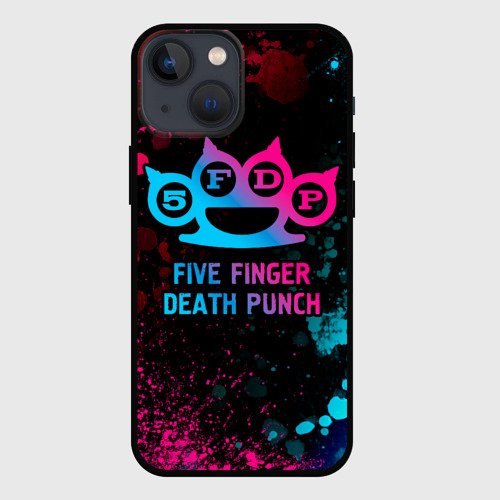 Чехол для iPhone 13 mini Five Finger Death Punch - neon gradient