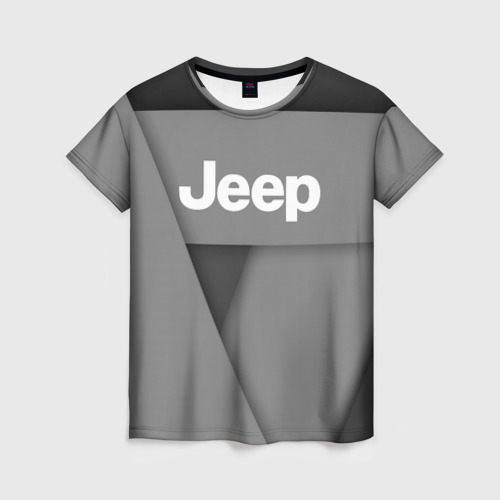 Женская футболка 3D с принтом Jeep - Абстракция, вид спереди #2