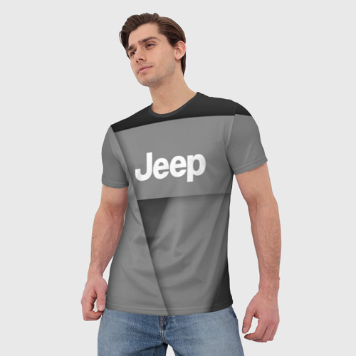 Мужская футболка 3D Jeep - Абстракция, цвет 3D печать - фото 3