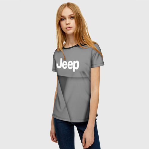 Женская футболка 3D с принтом Jeep - Абстракция, фото на моделе #1