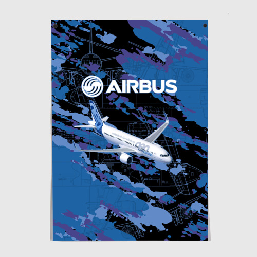 Постер Airbus A320 Аэробус