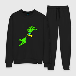 Женский костюм хлопок Полет зеленого попугая